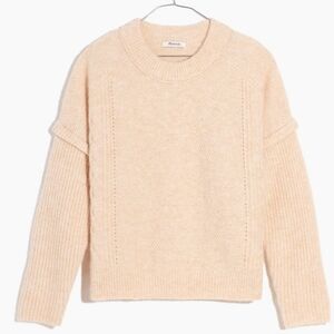 Madewell Women's Tan Crew Neck Sweater